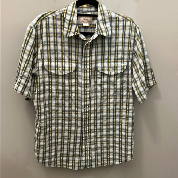 Filson Plaid Casual Button Down Shirt Short Sleeves Size Medium Men’s - Picture 1 of 6